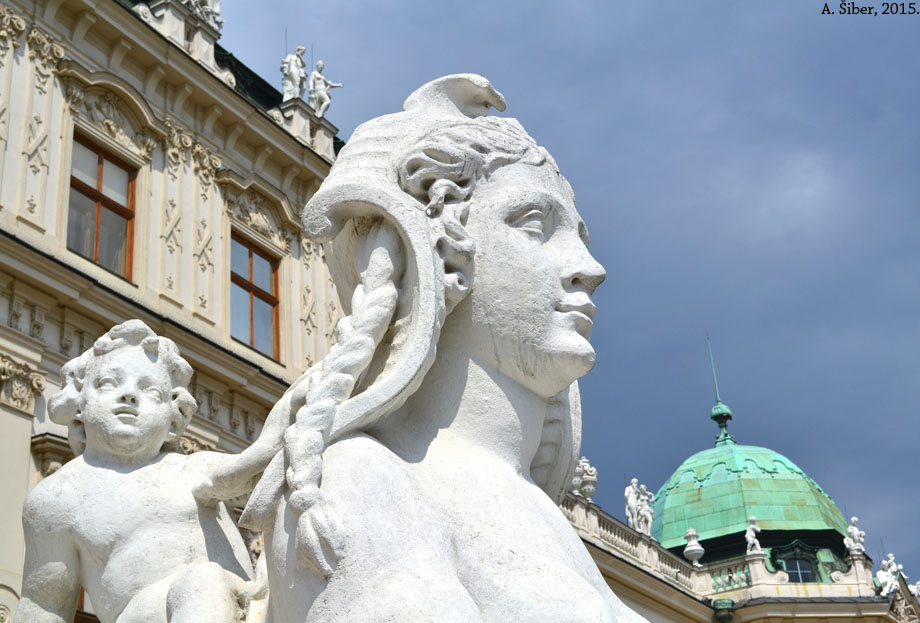 Park, Belvedere, Beč, sfinge