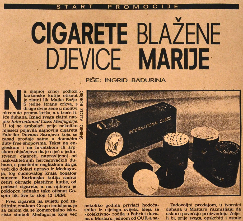 Cigarete Blažene Djevice Marije. Start.