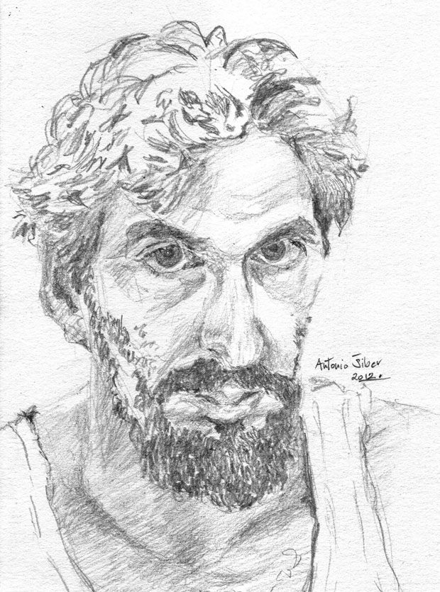 autoportret, grafitna olovka