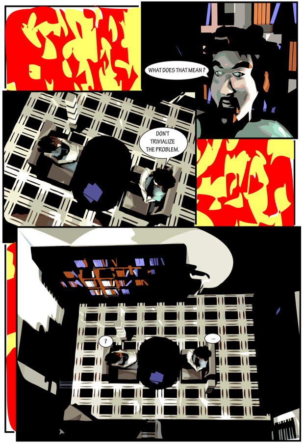 strip, comic, on, ona, žena, muškarac