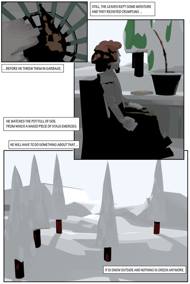 strip, comic, he, plant, snow, winter