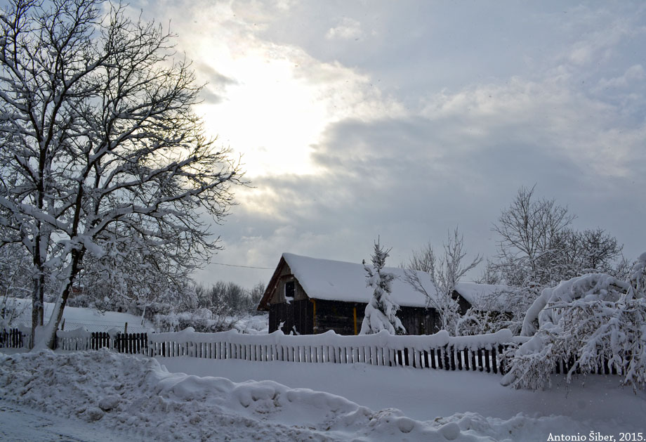 Kuća i ograda. Turopolje.