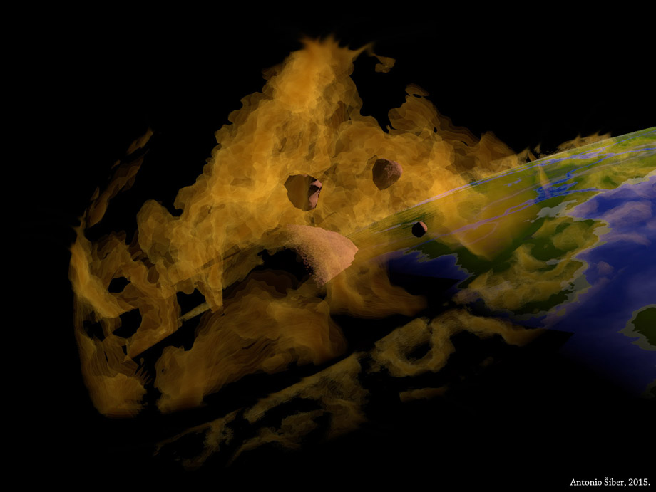 Šiber, predavanje, Alkarski dvori, Sinj, udar asteroida