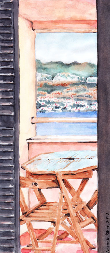 Kroz prozor apartmana, preko puta Krka