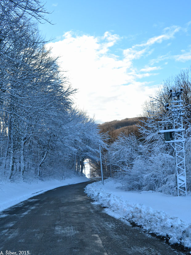 Prekrižje Plešivičko, snijeg