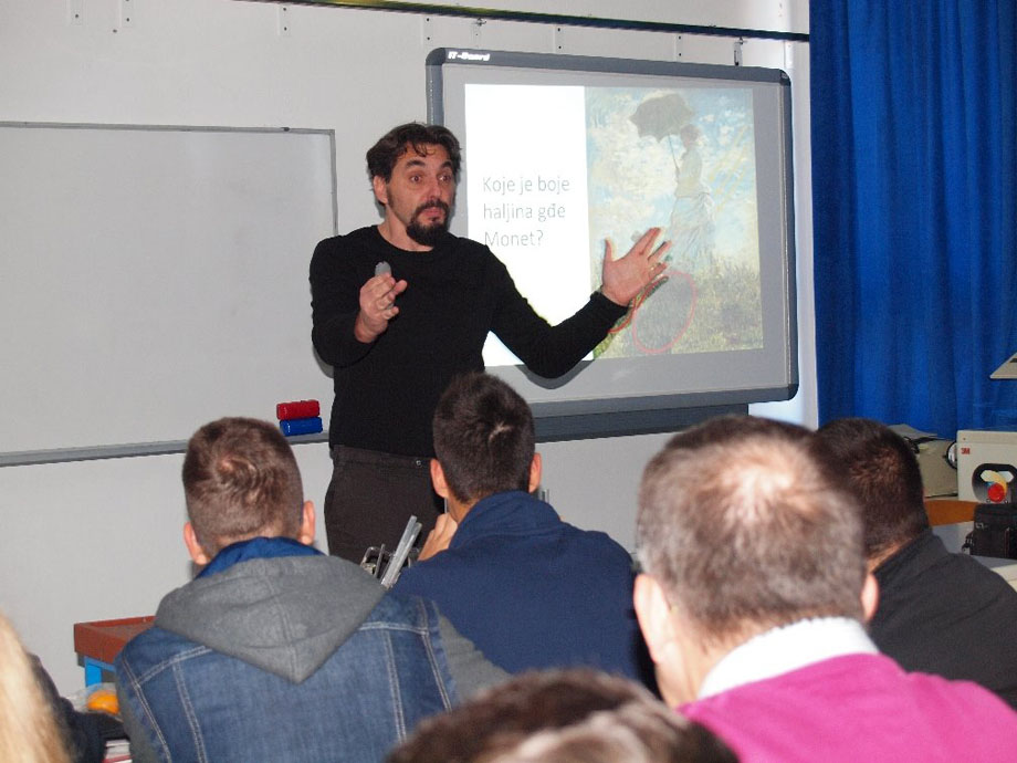 Šiber, predavanje, sat fizike, Franjevačka gimnazija